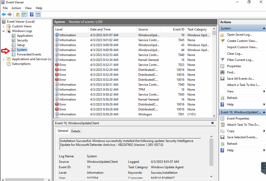 How To Export Windows System and Application Logs Vicon Industries